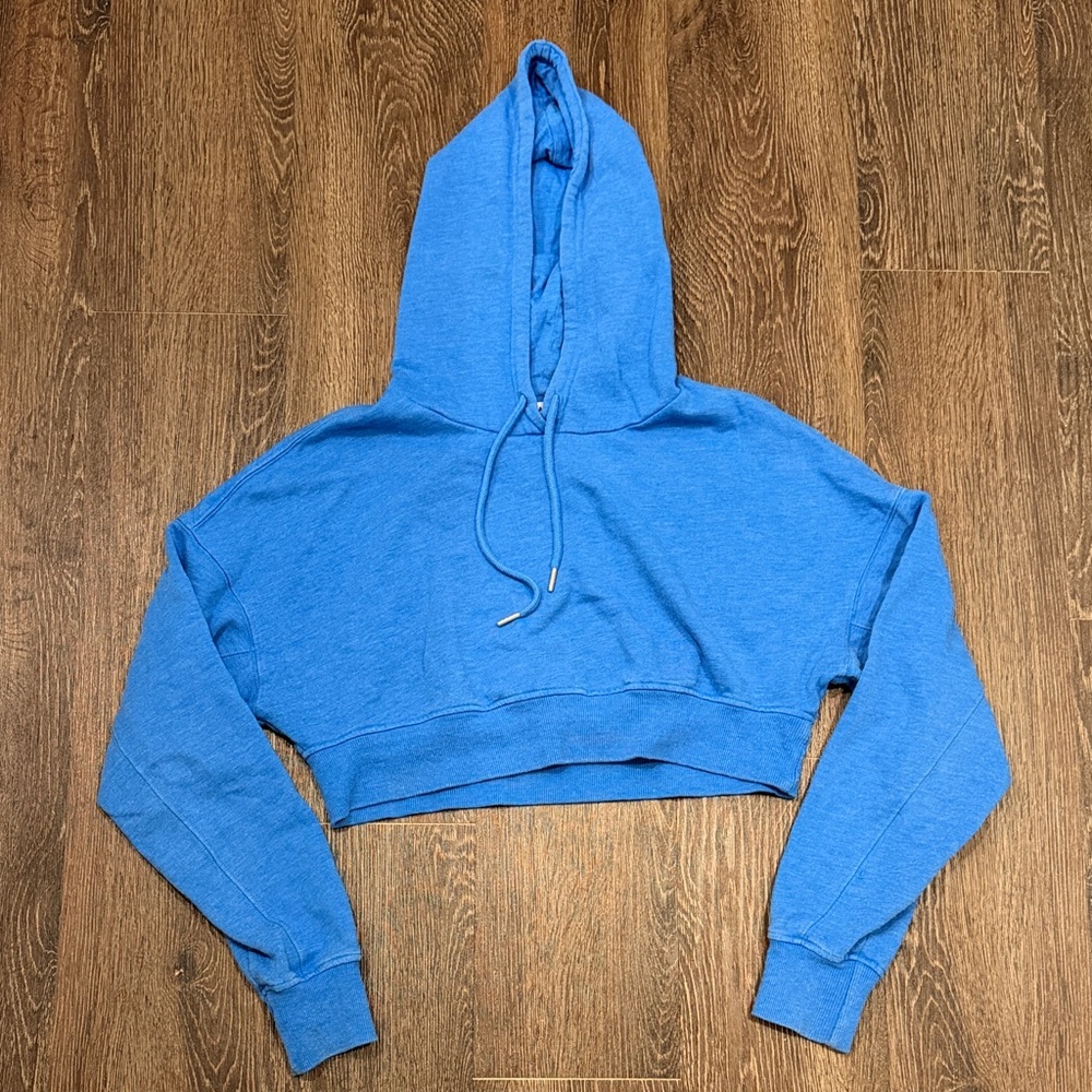 Garage Vibrant Blue Cropped Hoodie